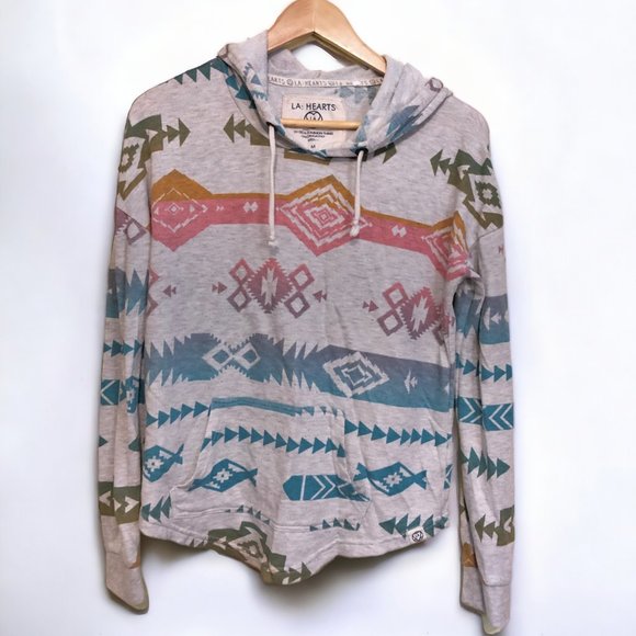 L.A Hearts | Rainbow Aztec Print Sweatshirt - Picture 1 of 5